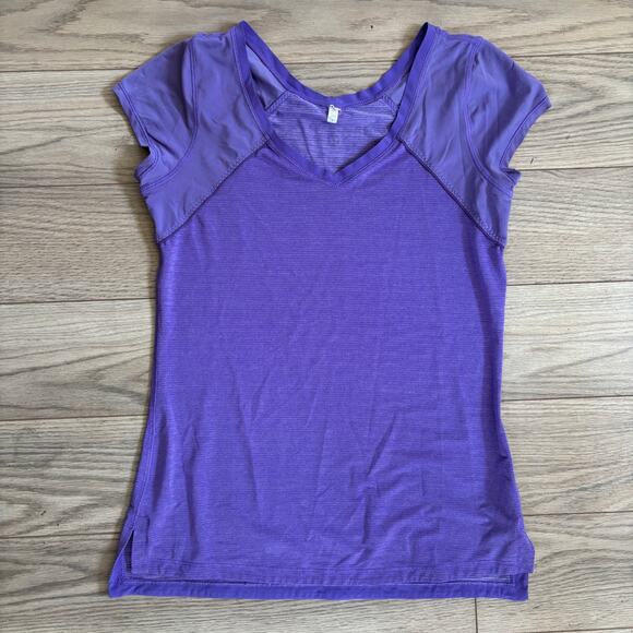 Lululemon Tops - Lululemon Swiftly Tech‎ Tee Purple V-Neck | Size 4